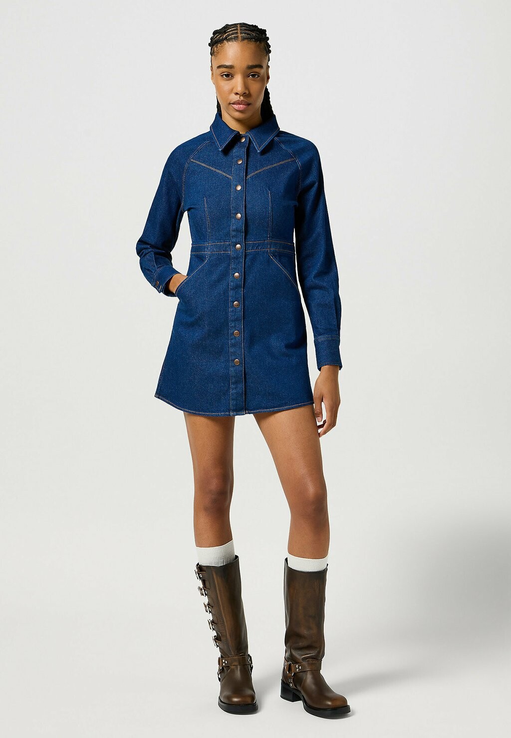 

Джинсовое платье Wrangler, синий деним