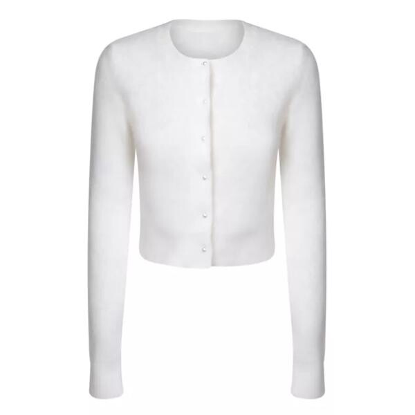 

Кардиган angora wool blend crop-cut cardigan Maison Margiela, белый