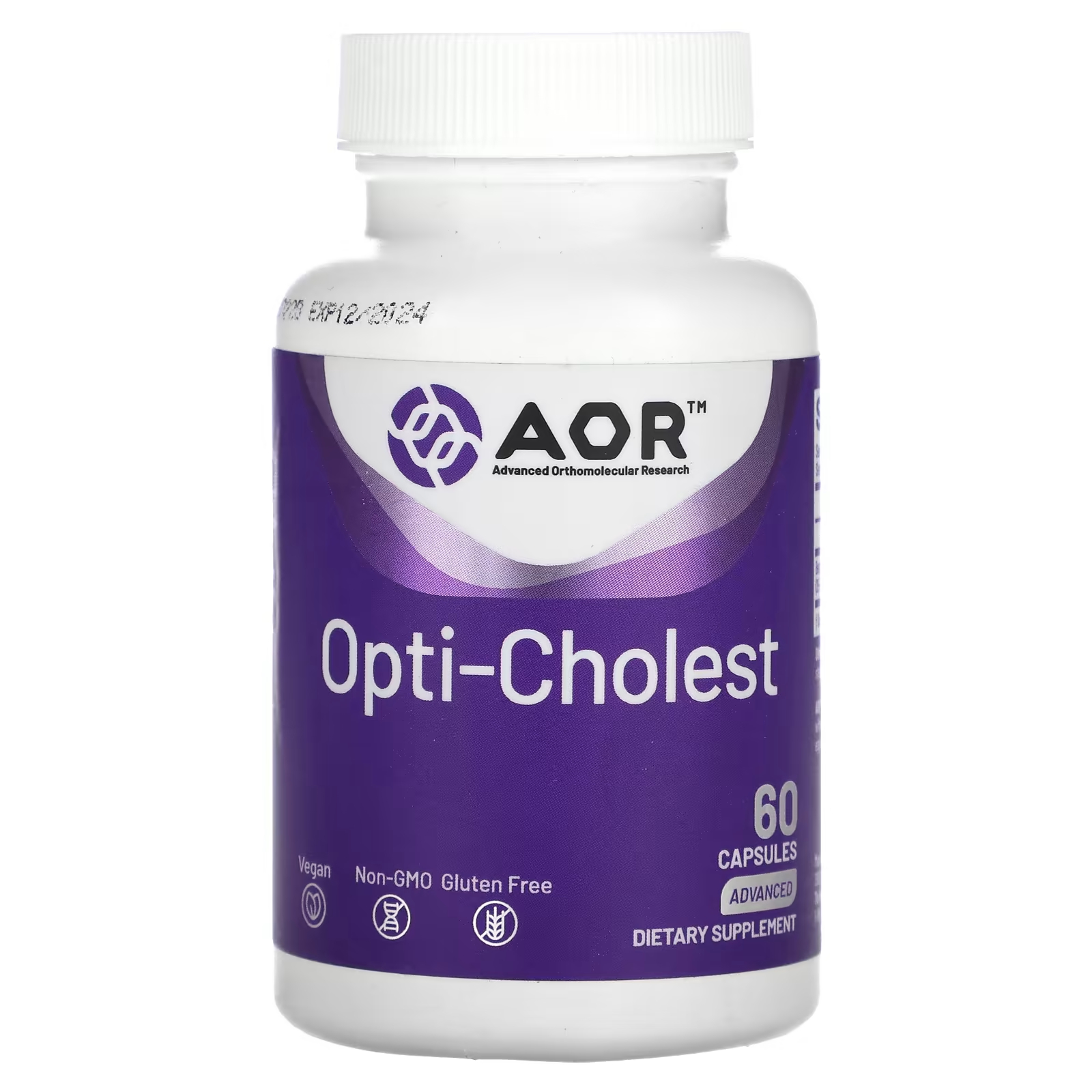 Передовые ортомолекулярные исследования AOR Opti-Cholest 60 капсул Advanced Orthomolecular Research AOR