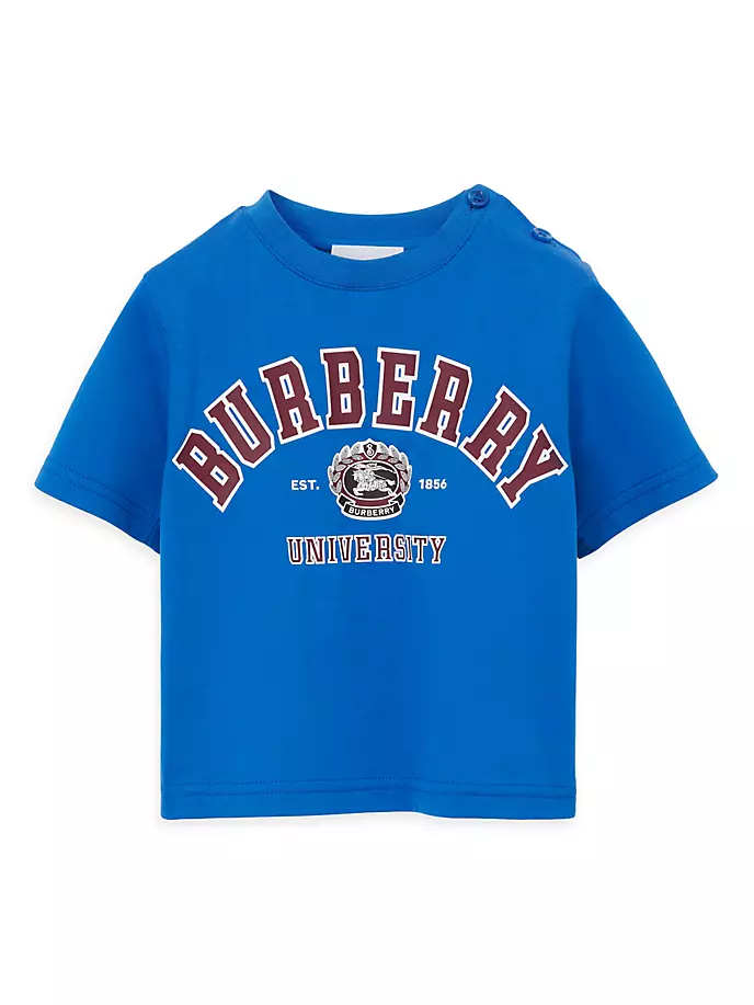 

Хлопковая футболка Cedar College для маленьких мальчиков Burberry, синий