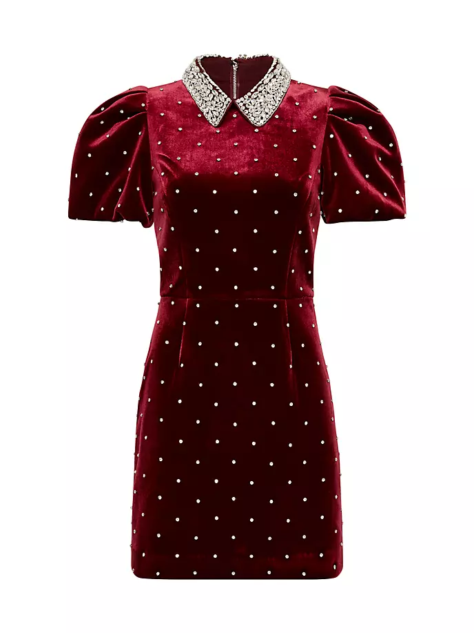 smith rebecca superdaisy Мини-платье Vanessa с декором Rebecca Vallance, цвет wine