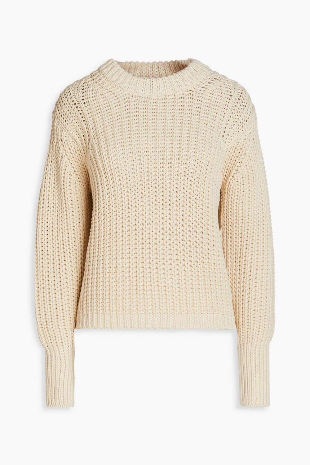 

Свитер косой вязки из смесового хлопка Claudie Pierlot, бежевый