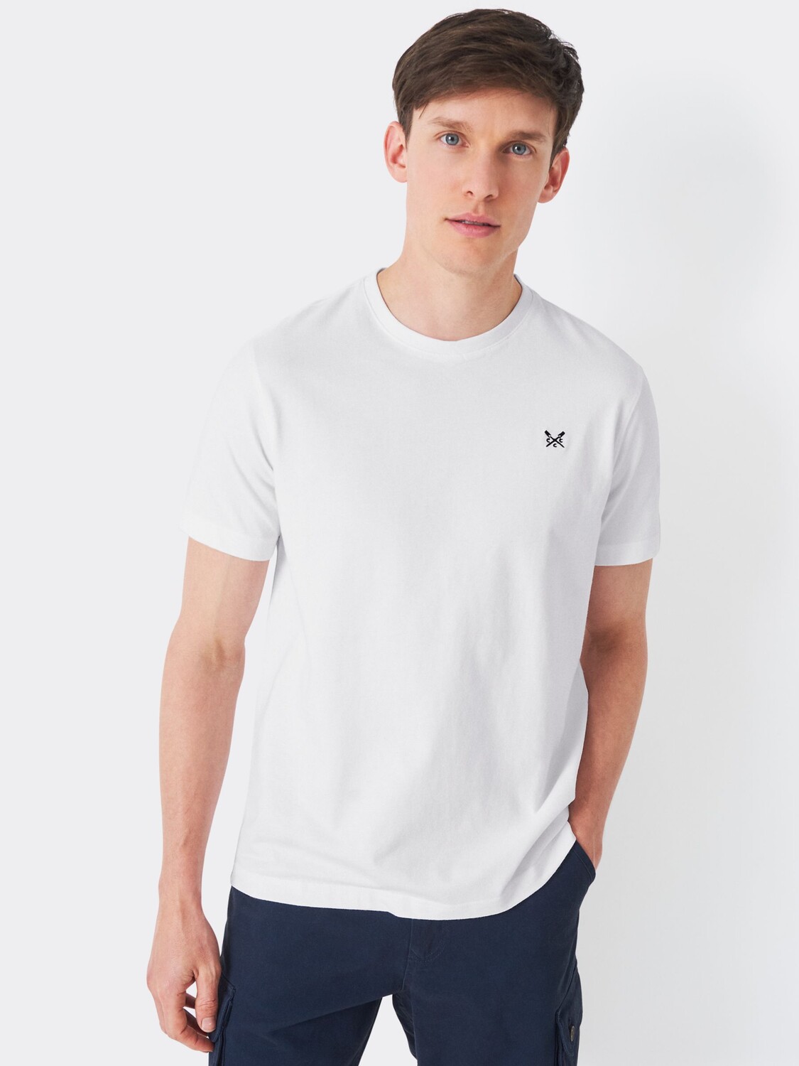 

Футболка с круглым вырезом Crew Clothing, белая, Белый