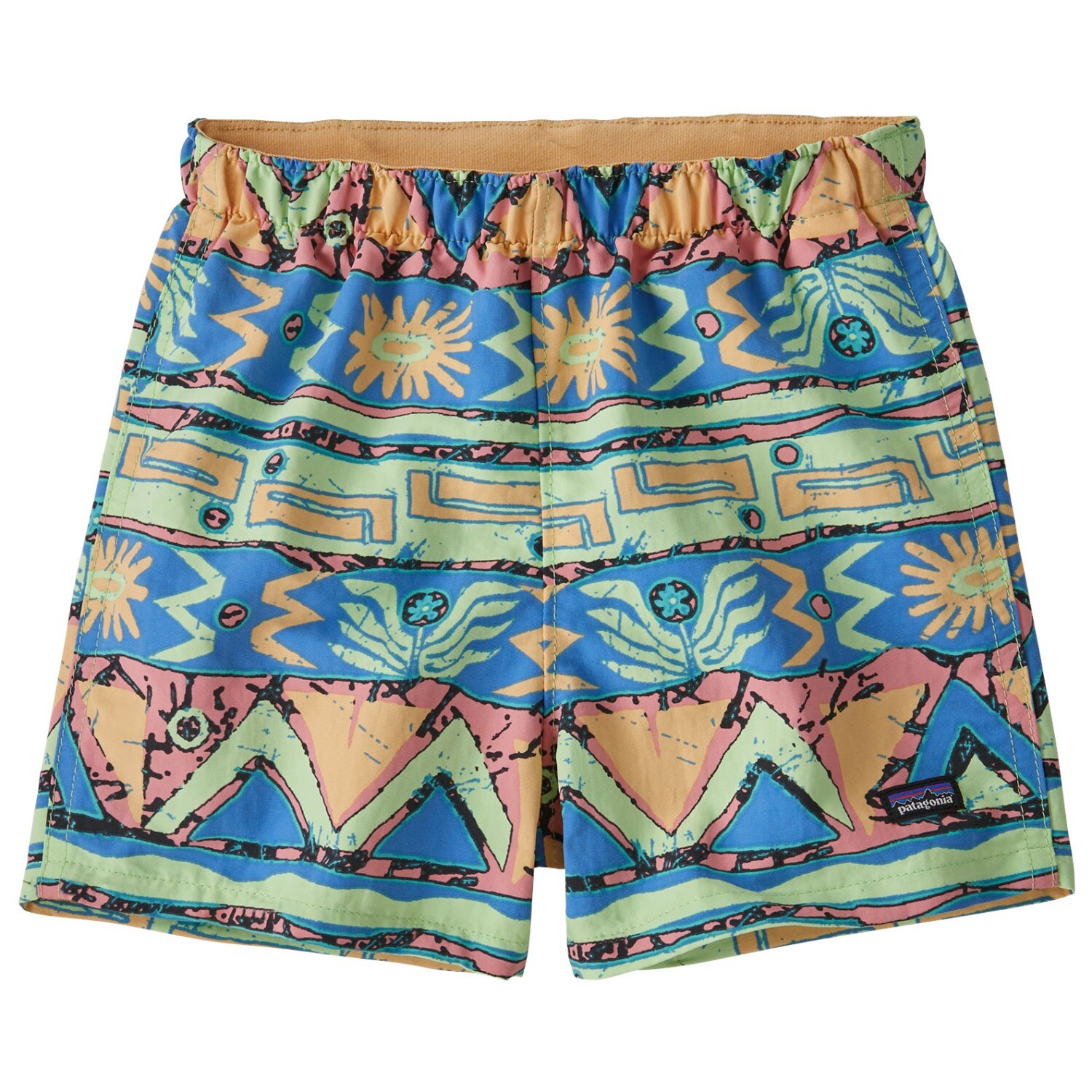 

Шорты Patagonia Kid's Baggies Shorts, цвет High Hopes Geo/Salamander Green