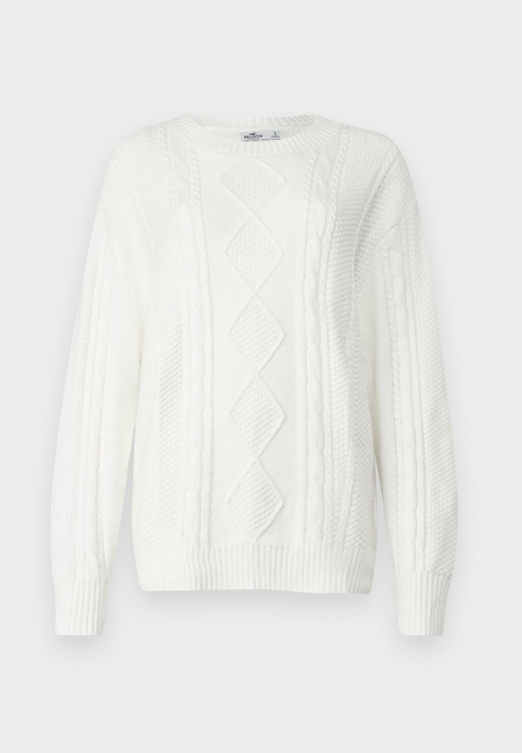 

Джемпер OVERSIZED CABLE CREW Hollister Co., белый
