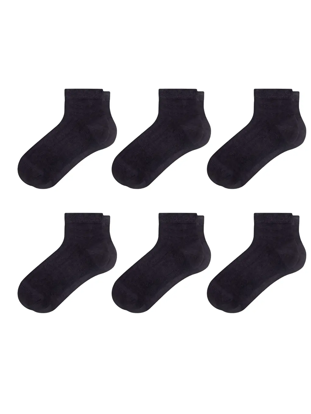 

Набор из 6 бамбуковых дымчатых мужских носков-ботинок Bross