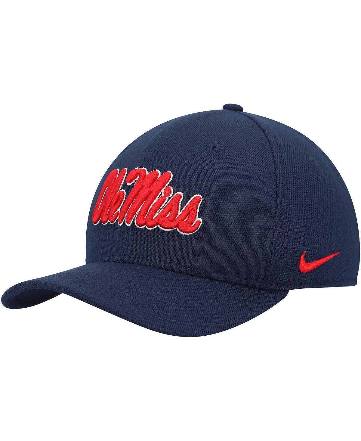 

Мужская темно-синяя шляпа Ole Miss Rebels Classic99 Swoosh Performance Flex Hat Nike