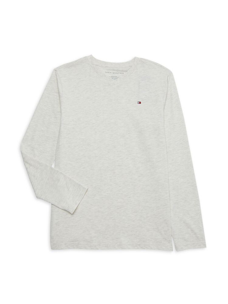 

Футболка с длинными рукавами и логотипом для мальчиков Tommy Hilfiger, цвет Oatmeal Heather