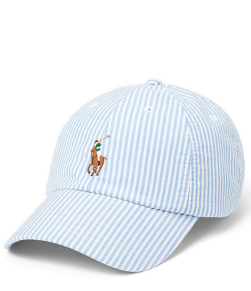 Бейсбольная кепка из хлопкового хлопка Polo Ralph Lauren, синий