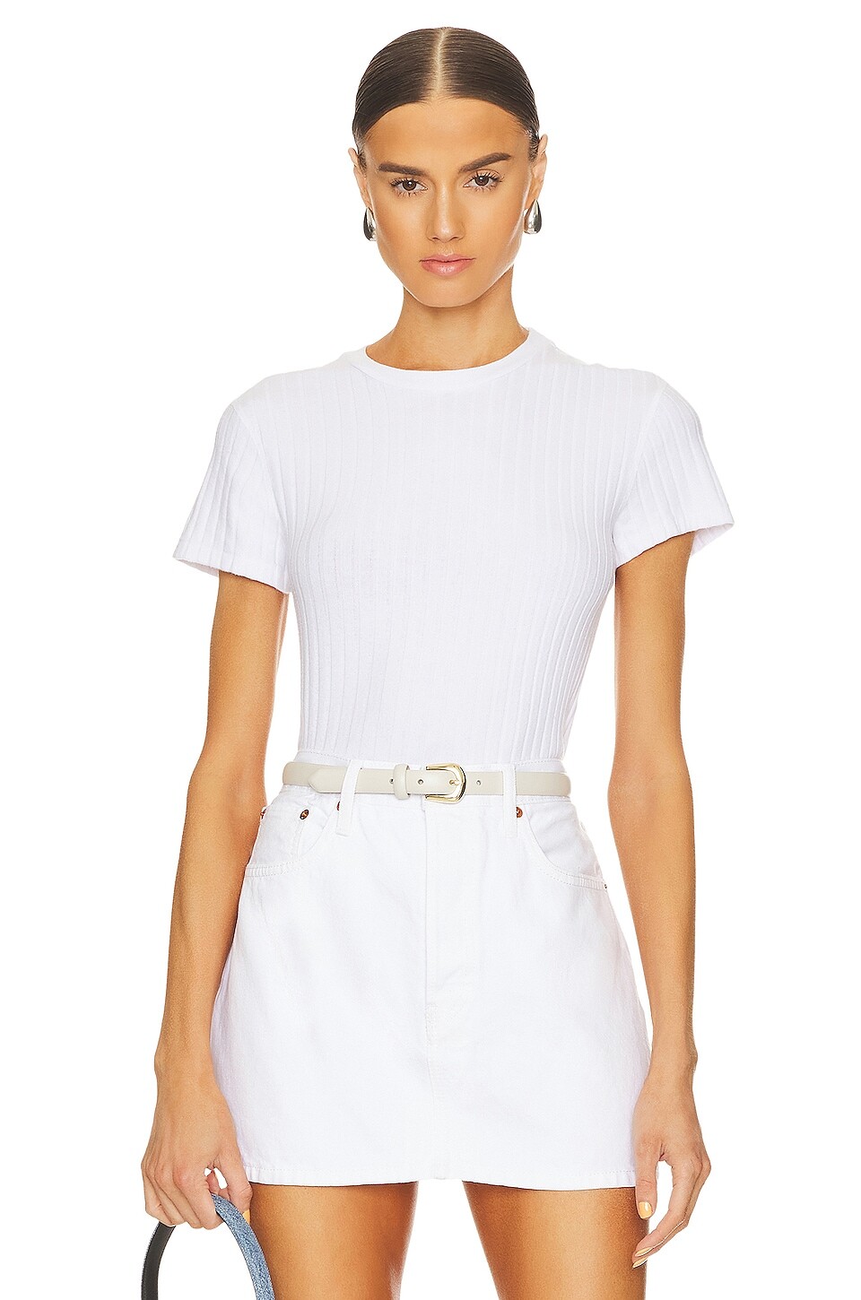 

Футболка RE/DONE x Hanes Hemp Rib Baby, цвет Optic White