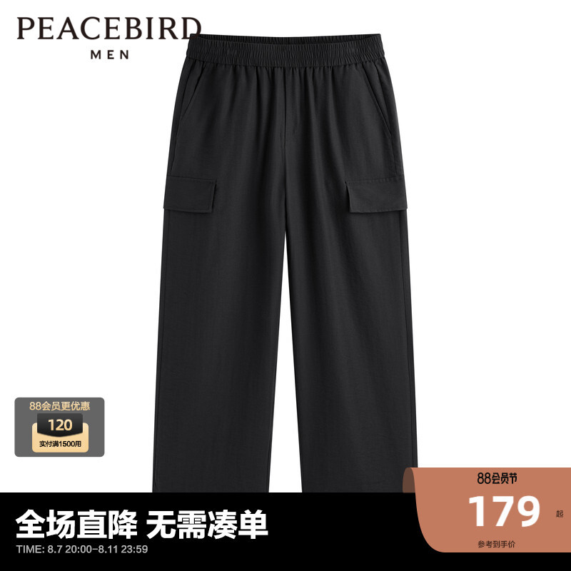 

Брюки мужские Peacebird с поясной резинкой, черный