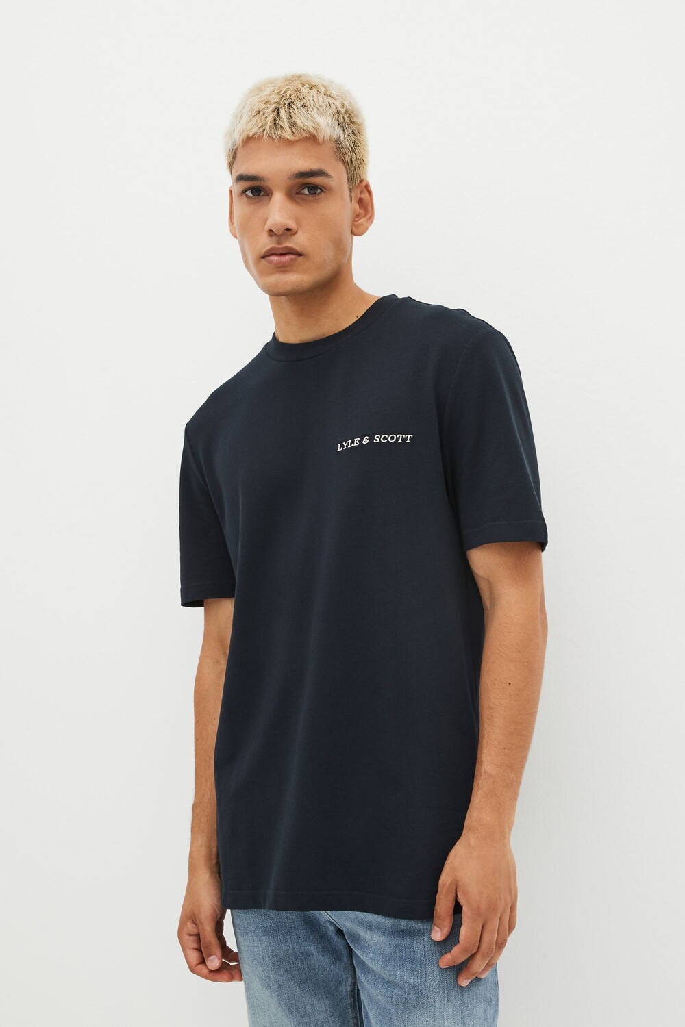 

Футболка с вышитым логотипом Lyle & Scott, синий