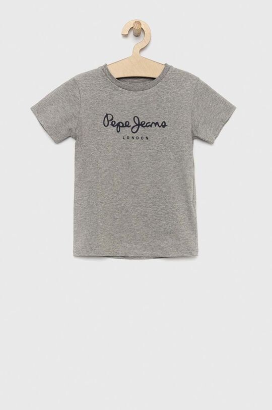 

Хлопковая футболка для детей Pepe Jeans, серый