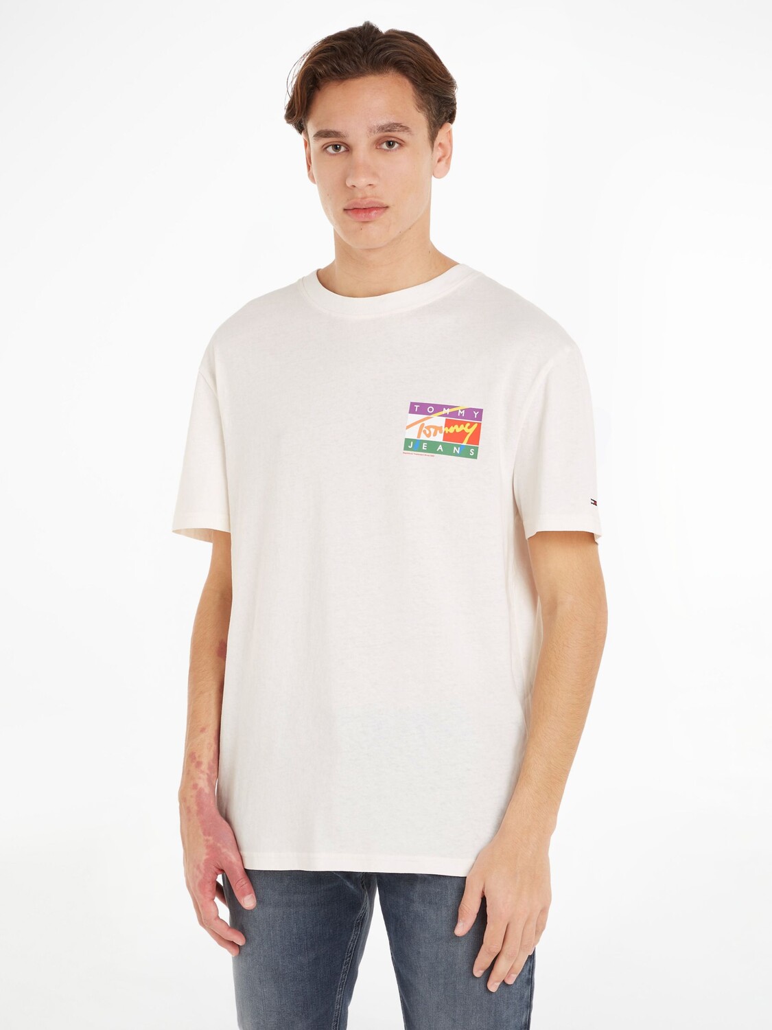 

Футболка Tommy Hilfiger Pop Flag, белая, Белый