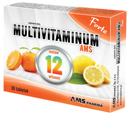 цена AMS Мультивитамин Форте, пищевая добавка, 30 таблеток AMS Pharma