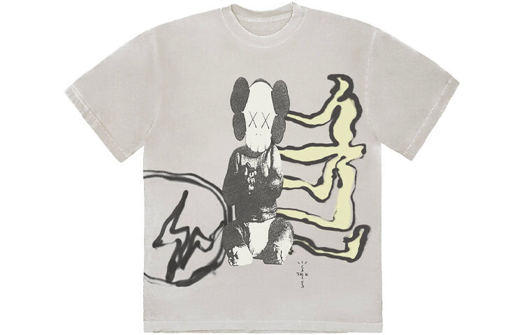 

Футболка унисекс Travis Scott Cactus Jack x Kaws For Fragment, белый