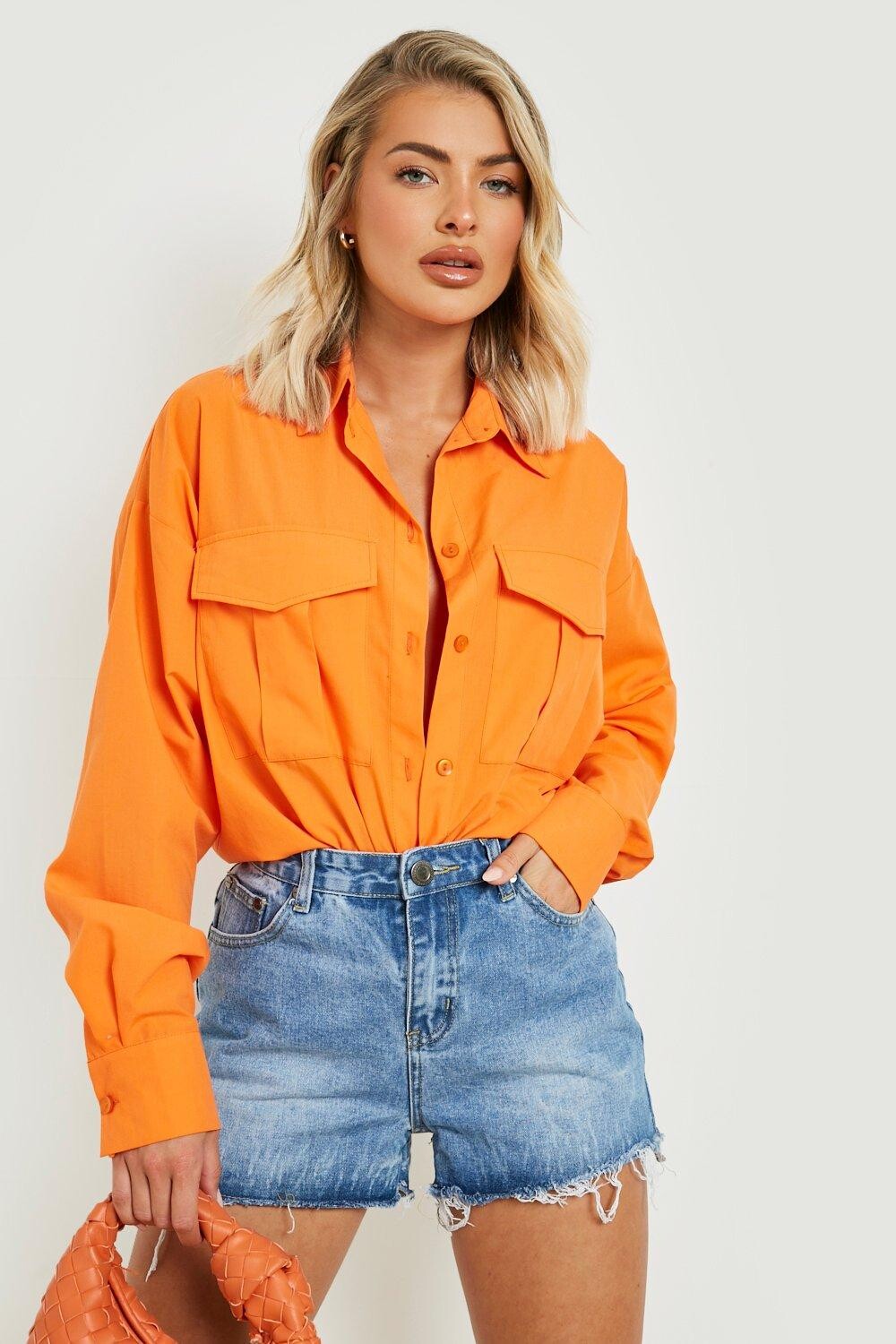 

Джинсовые шорты средней посадки с необычным номом Boohoo, синий