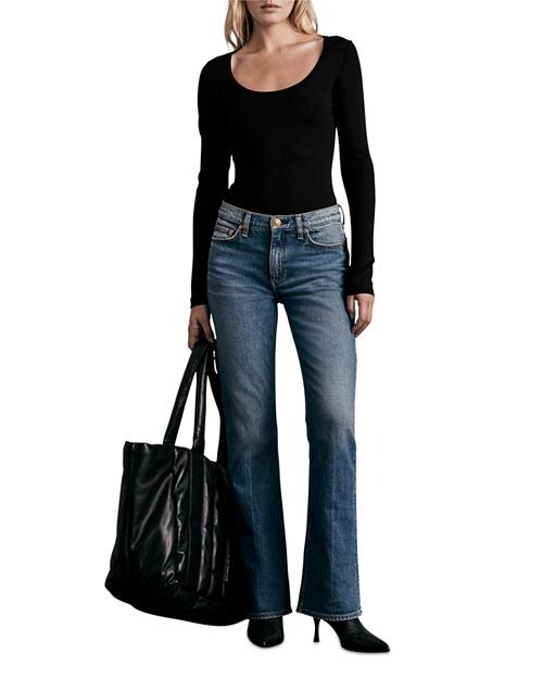 

Джинсы Bootcut с высокой посадкой Peyton в цвете Huntley rag & bone, цвет Blue