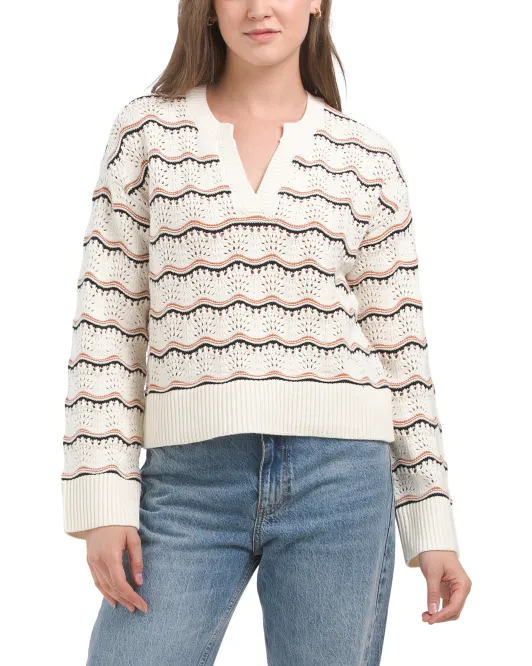 

Свитер в виде пуантов и полосок Marled, цвет Cotton/Acrylic