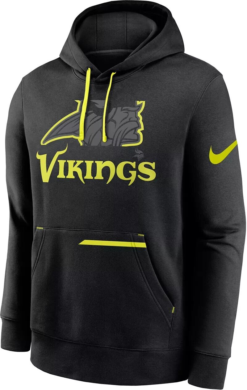 

Мужская худи Nike Minnesota Vikings 2023 Volt черного цвета