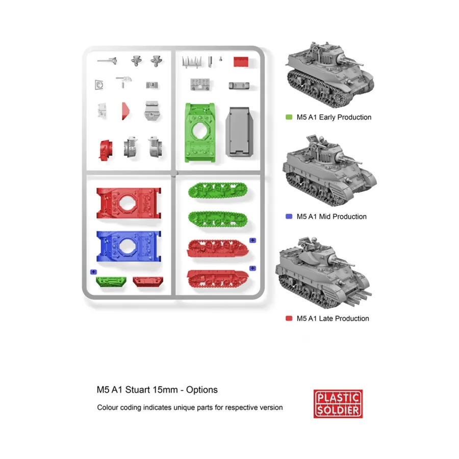 

Стюарт M5A1, WWII Miniatures - United States (15mm)