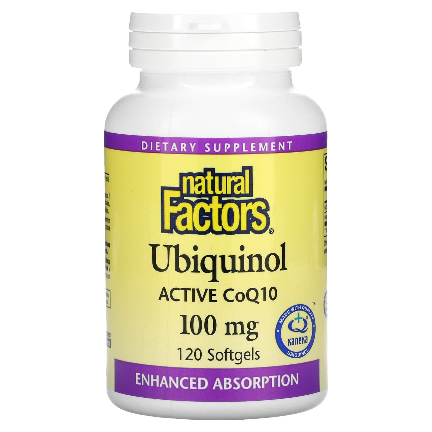 

Убихинол, QH-активный коэнзим Q10, 100 мг, 120 желатиновых капсул, Natural Factors