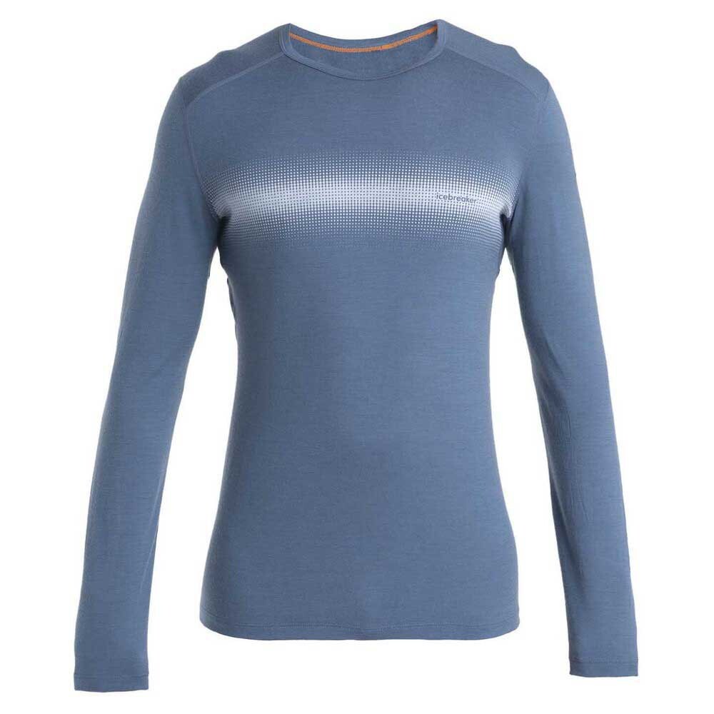 

Футболка с длинным рукавом Icebreaker Merino 200 Oasis Crewe Horizon Light, синий