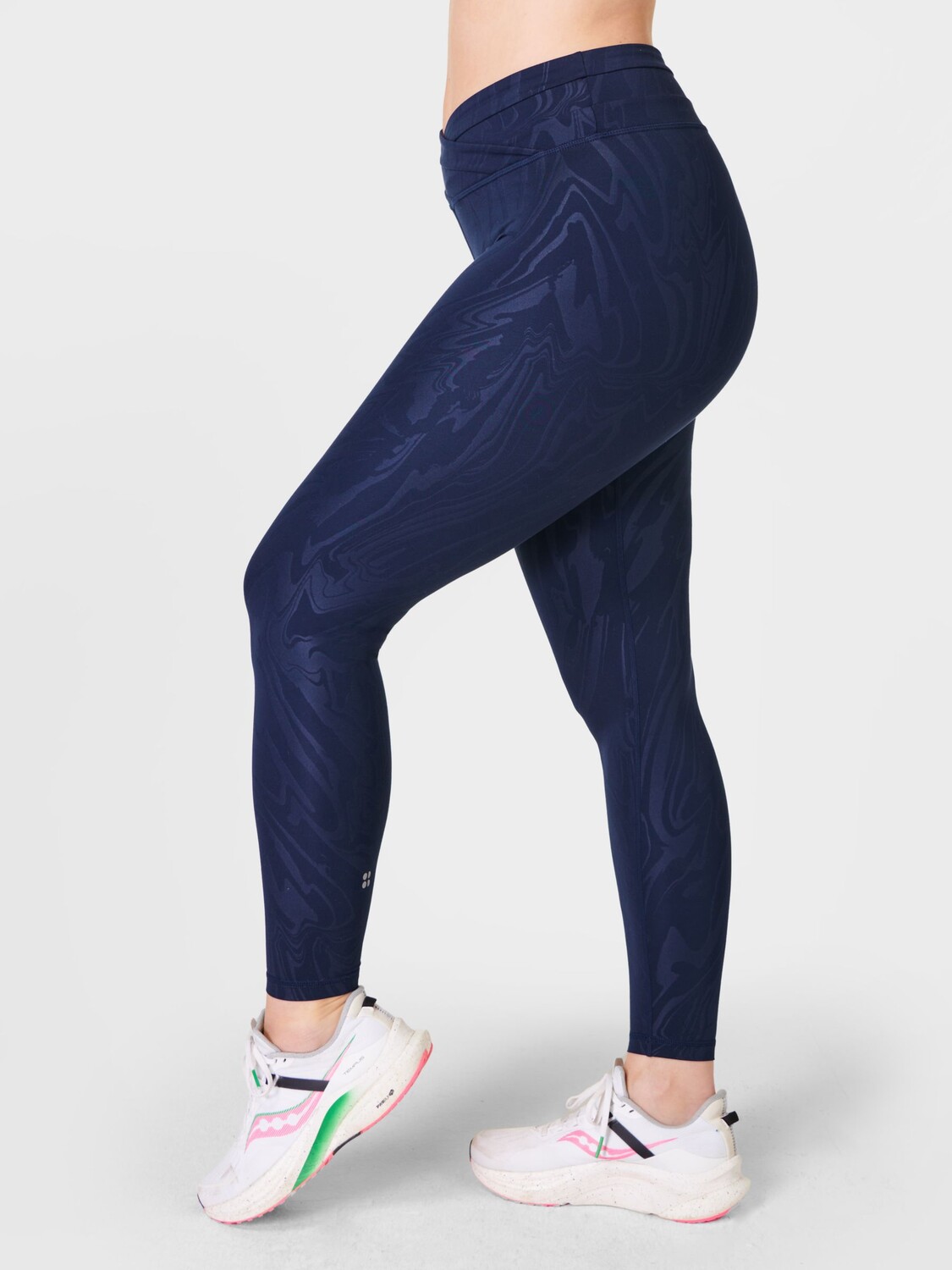 

Леггинсы на весь день с запахом на талии Sweaty Betty, синий скользкий