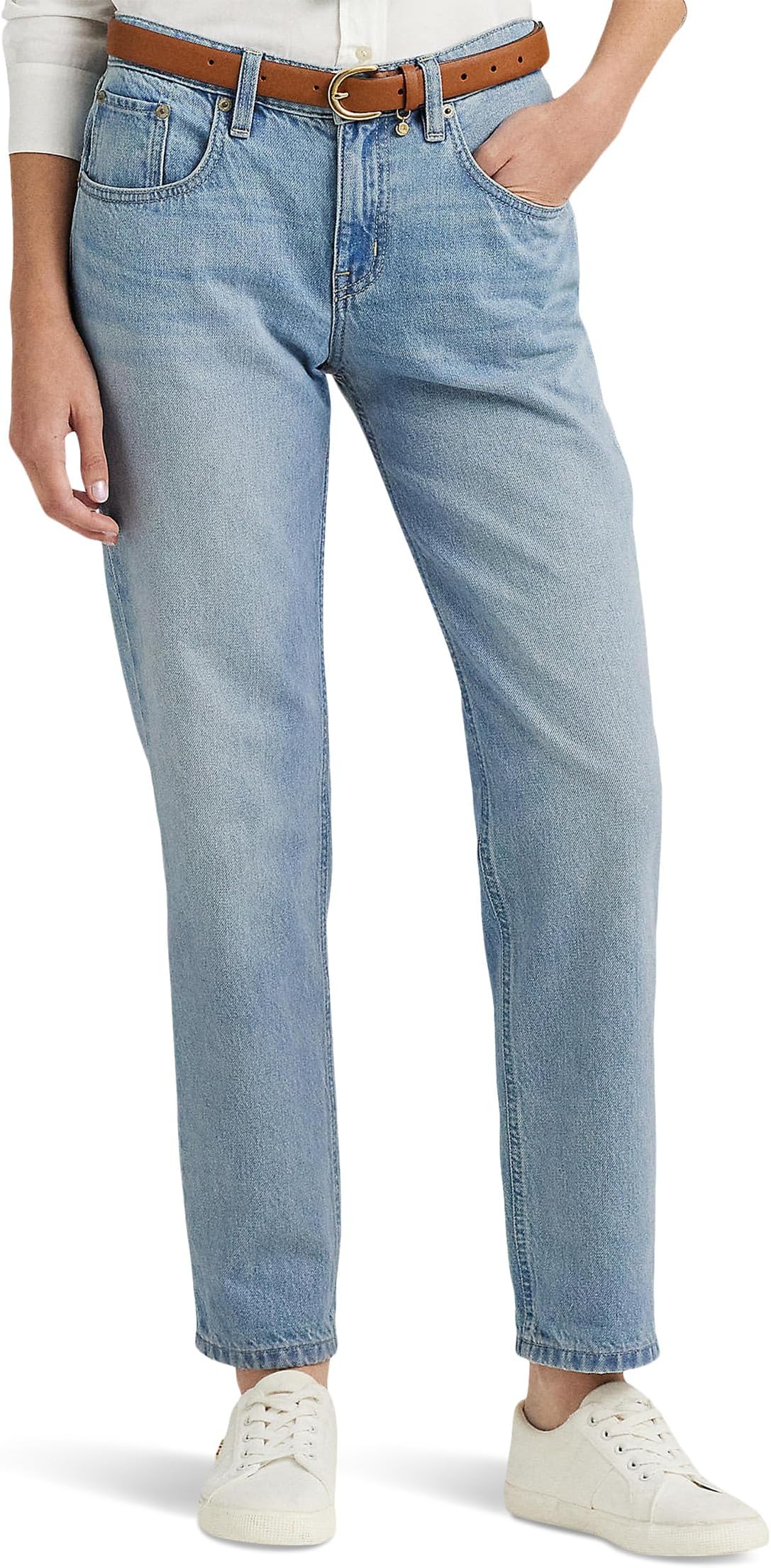 Джинсы Relaxed Tapered Ankle Jeans in Isla Wash LAUREN Ralph Lauren, цвет Isla Wash