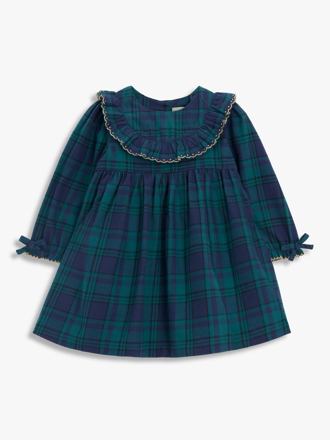 

Бархатное платье в клетку для малышей Heirloom Collection John Lewis Heirloom Collection, зеленый