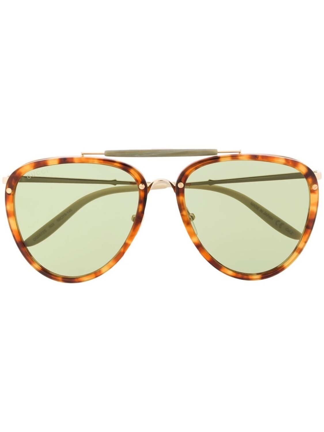 

Солнцезащитные очки в овальной оправе Gucci Eyewear, коричневый