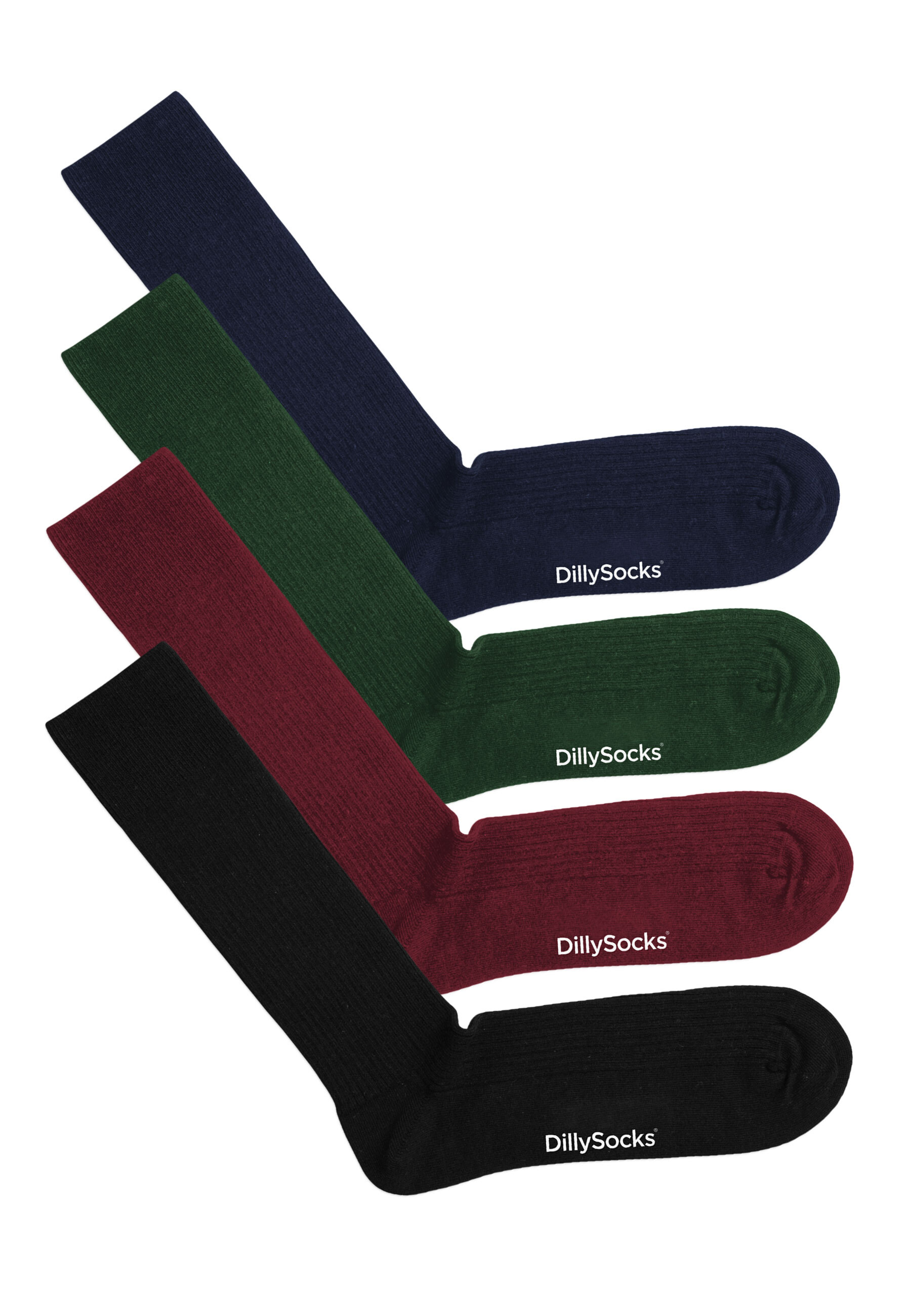 Носки DillySocks 4 шт Premium Ribbed, цвет Ribbed Dark Color