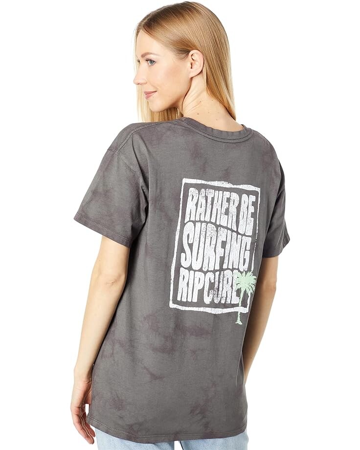 

Футболка Rip Curl Rather Be Surfing Oversized Tee, цвет Washed Black
