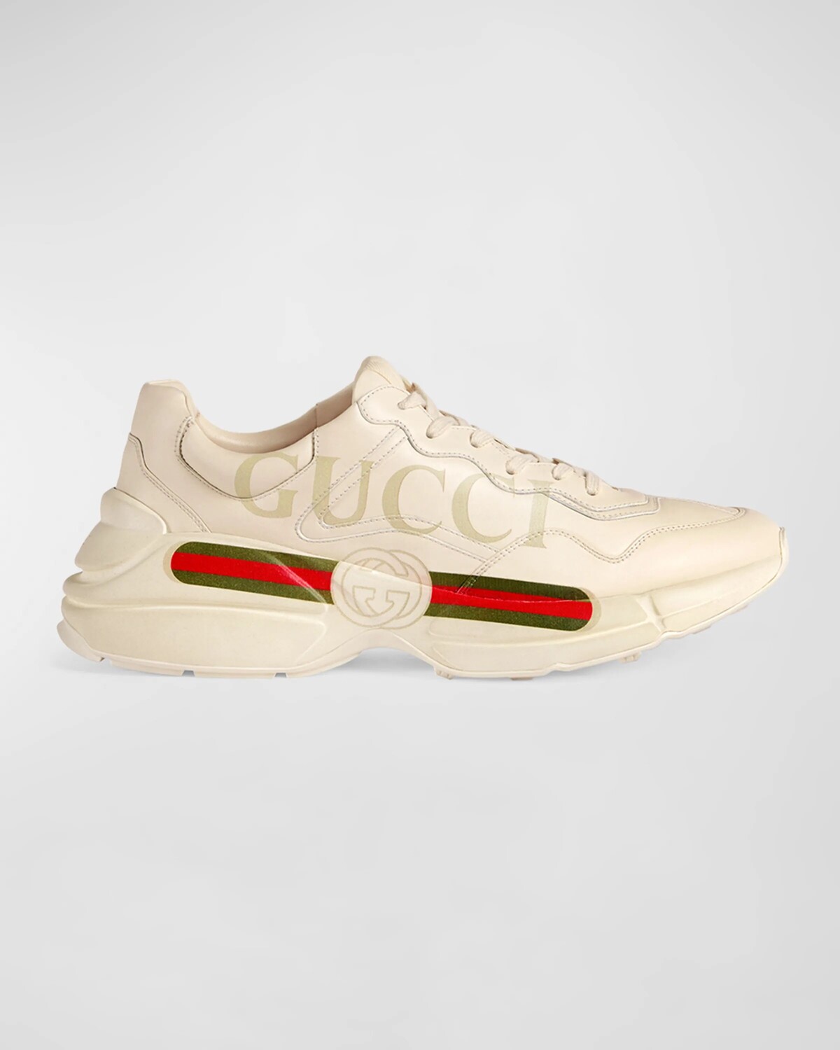 

Мужские кроссовки Rhyton с логотипом в стиле ретро Gucci, цвет Ivory