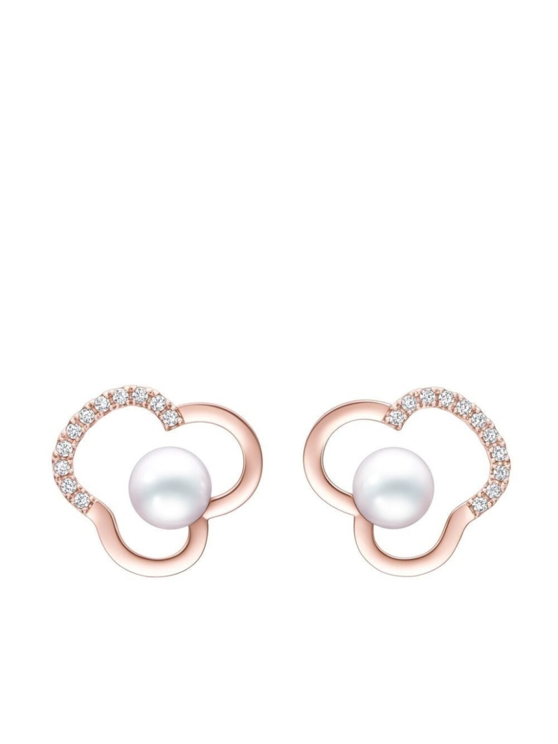 

Серьги Chants из розового золота с жемчугом и бриллиантами TASAKI, розовый