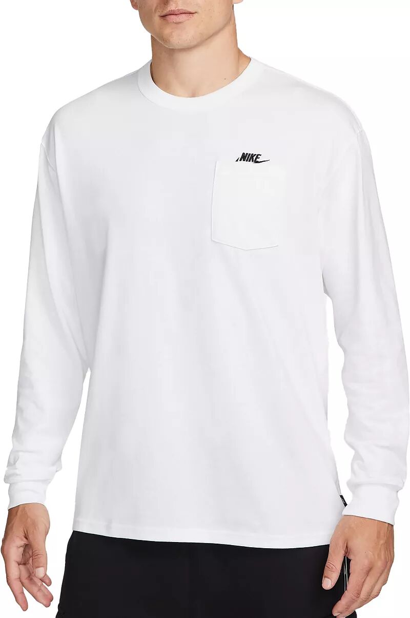 

Мужская футболка с длинными рукавами и карманами Nike Sportswear Premium Essentials, белый