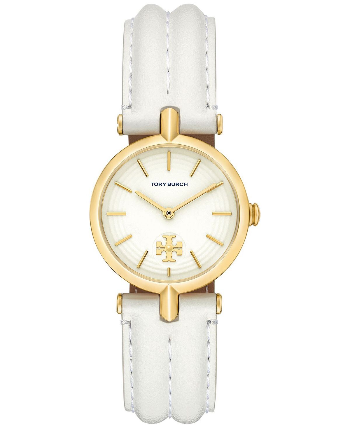 

Женские часы Kira с белым кожаным ремешком, 30 мм Tory Burch, белый