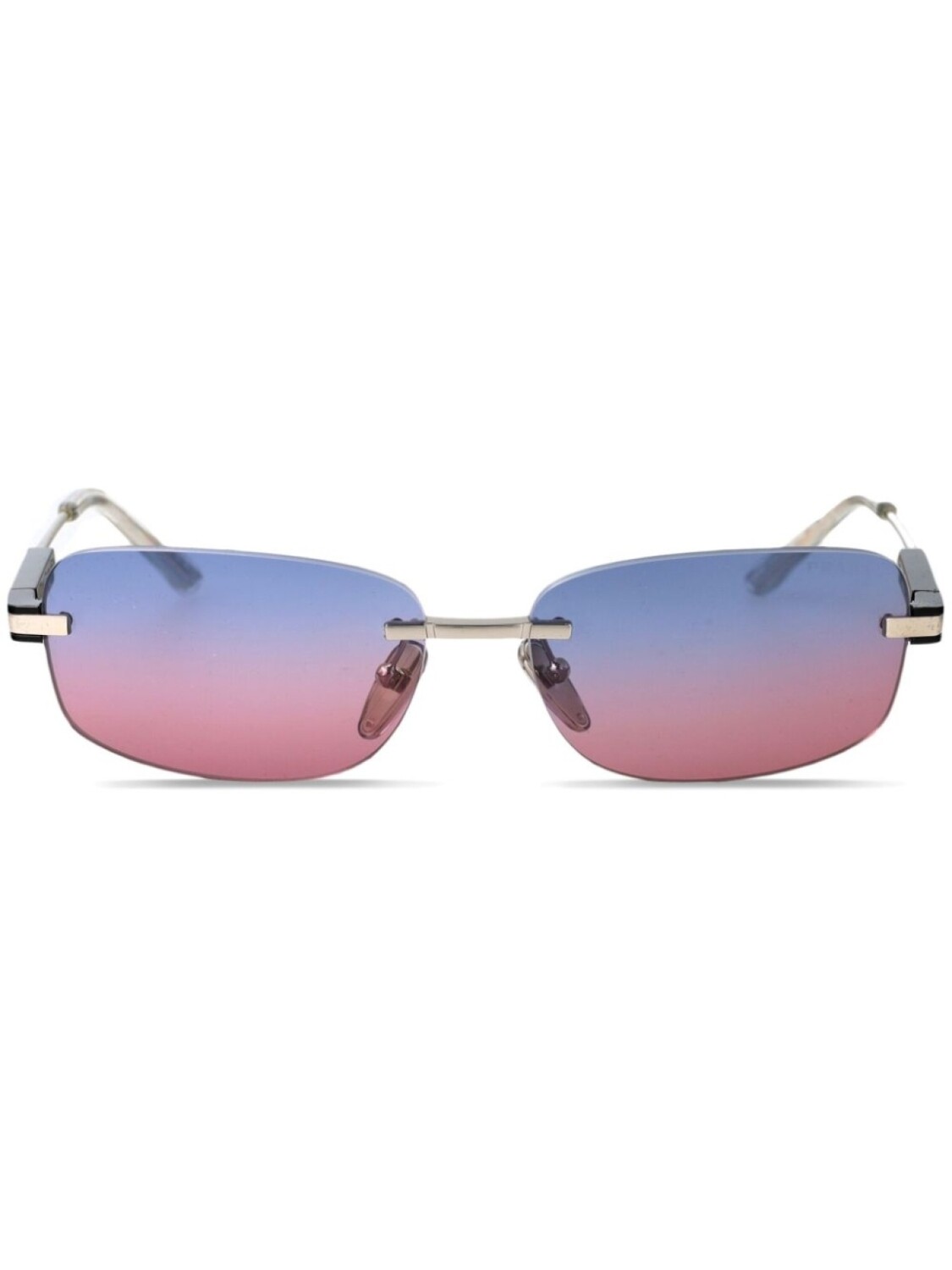 

Солнцезащитные очки в прямоугольной оправе Prada Eyewear, серебряный