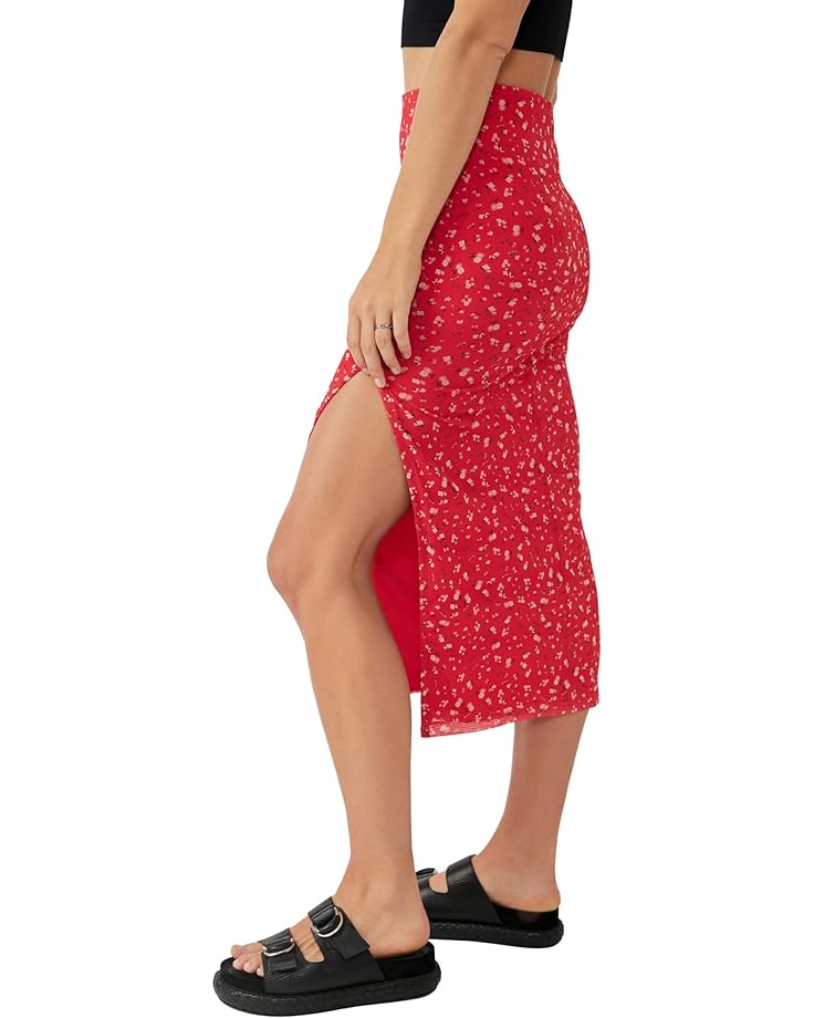 Юбка Free People Rosalie Mesh Midi Skirt, цвет Cherry Combo