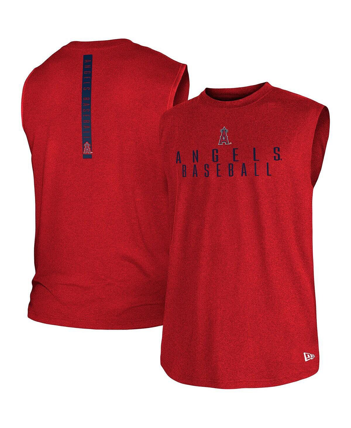 

Мужская красная майка Los Angeles Angels Team Muscle New Era