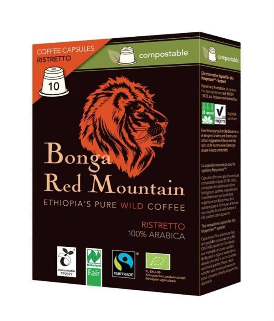 

Оригинальные капсулы Food Bonga Red Mountain Ristretto, совместимые с кофемашинами Nespresso, 55 г Original Food