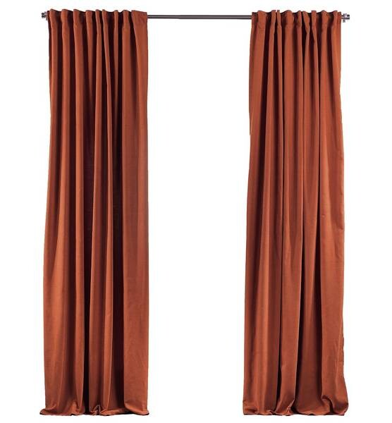 

Бархатная штора Puude Home Design 1Stück XLang GOrange 140*275, 25x1x140 см, оранжевый