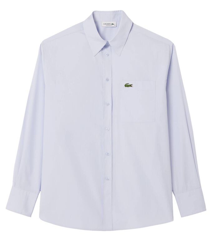 

Блузка-Рубашка из хлопкового поплина Lacoste, синий