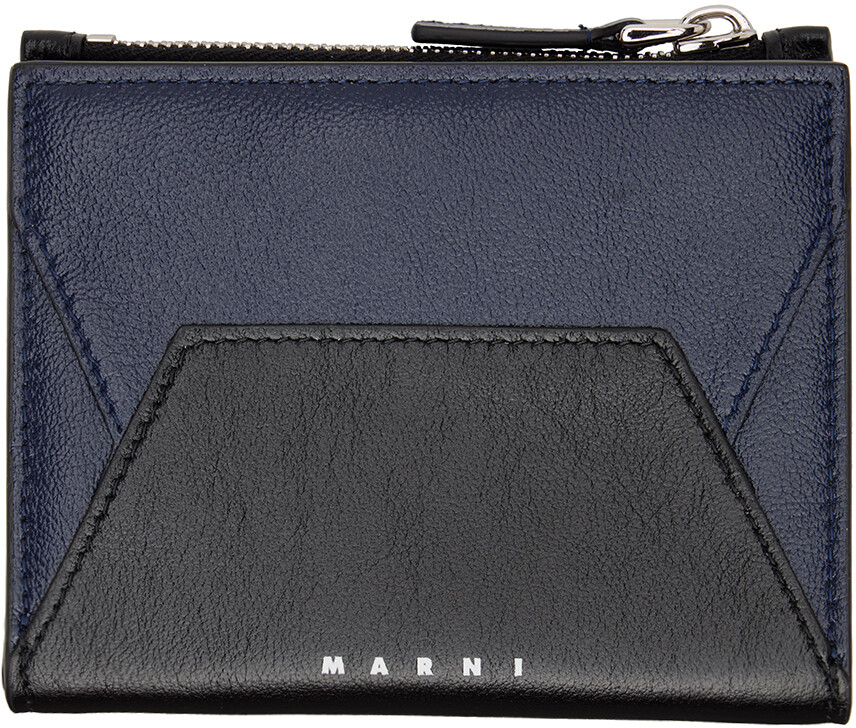 

Темно-синий и черный кошелек с логотипом Marni