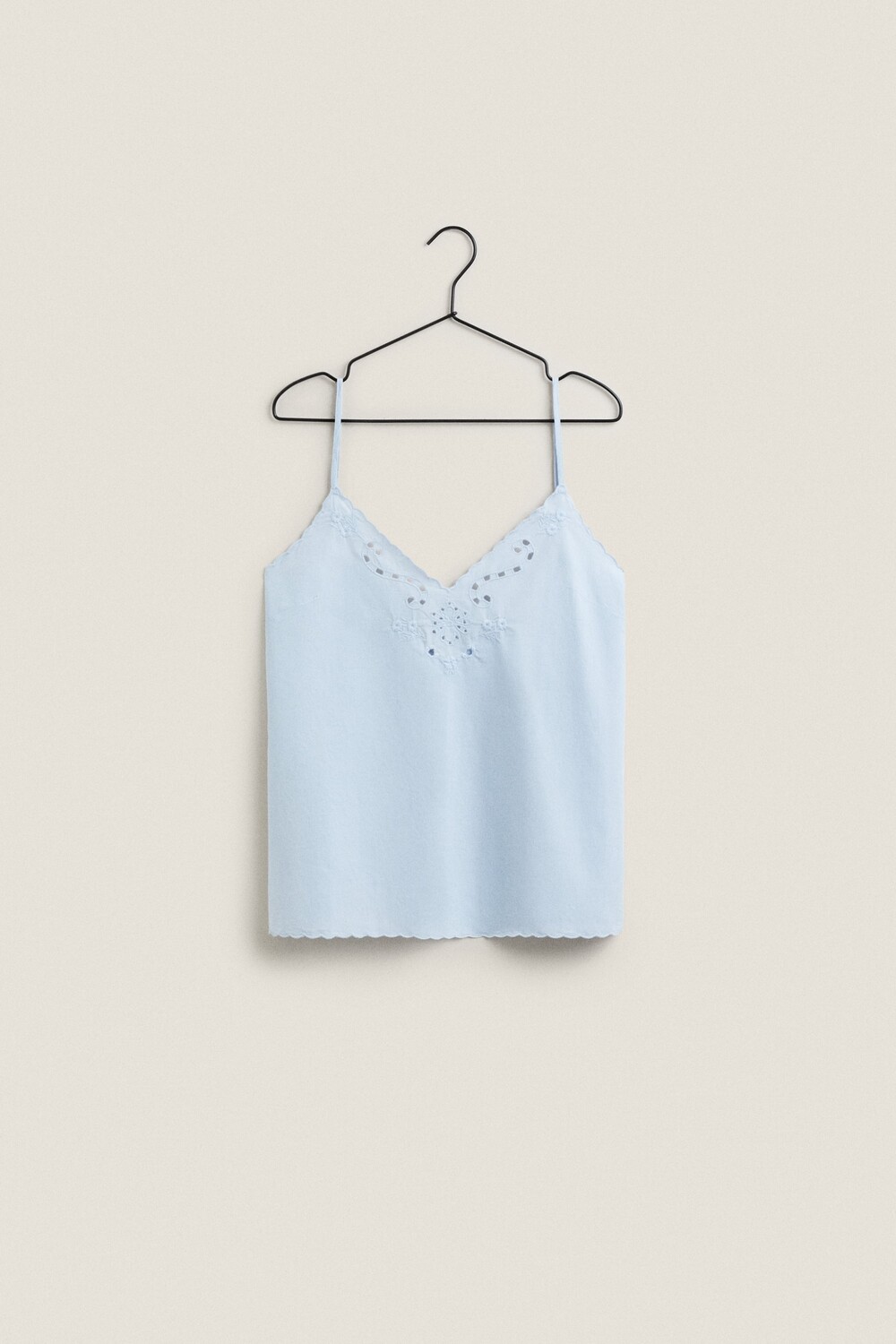 

Синий топ с ремешками Zara, голубой