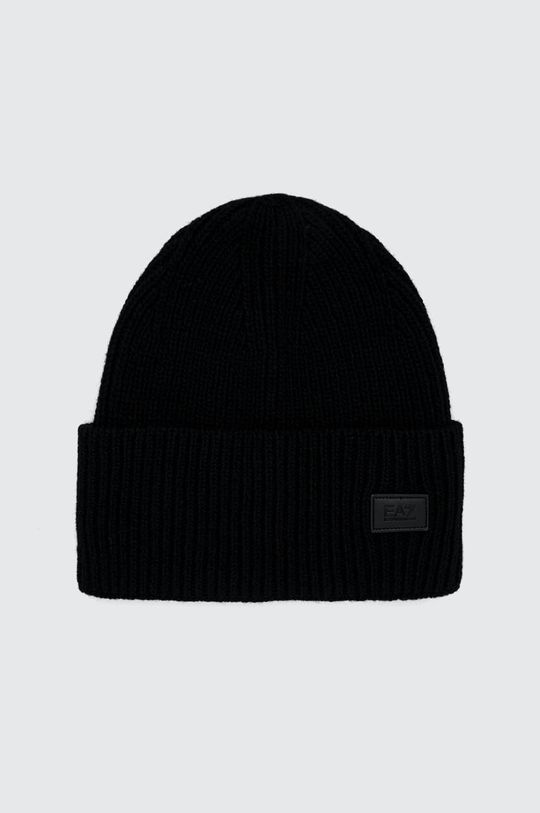 Шерстяная шапка EA7 Emporio Armani, черный шляпа emporio armani размер m черный