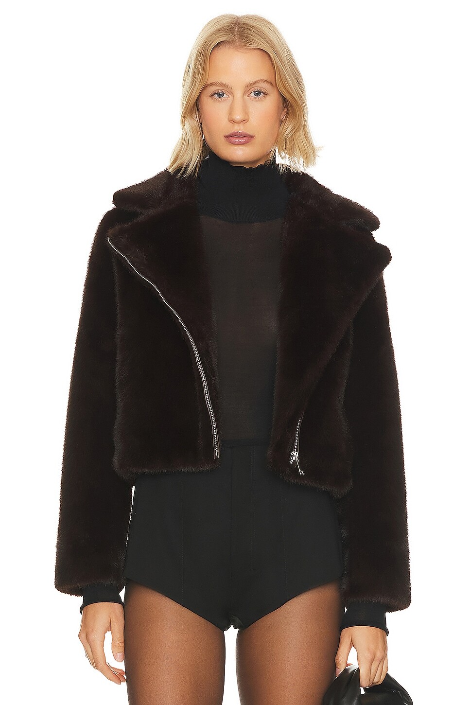 

Куртка Adrienne Landau Faux Mink, цвет Chocolate