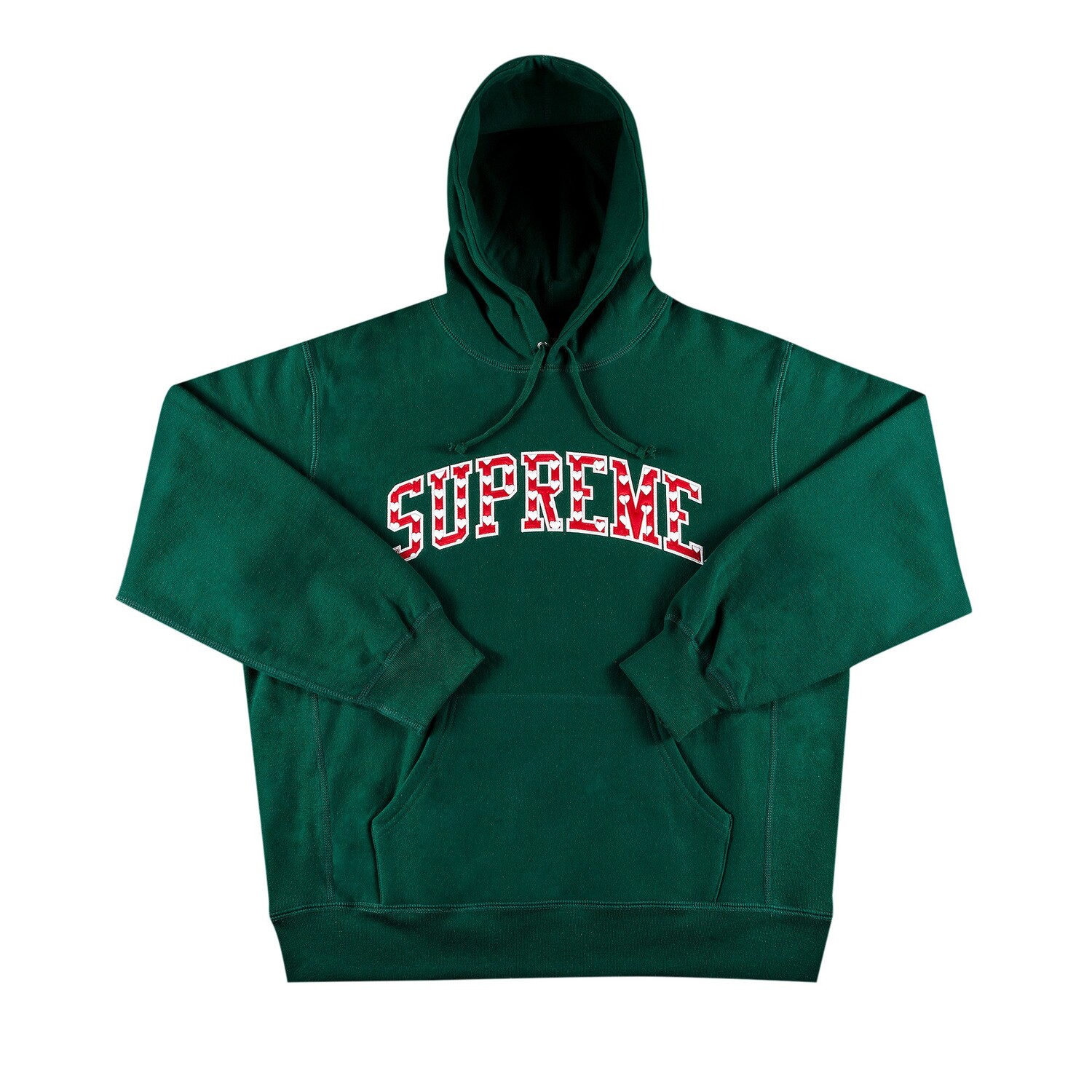 

Толстовка с капюшоном Supreme Hearts Arc, темно-зеленая, Зеленый