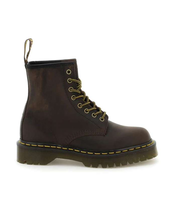 

Винтажные боевые ботинки на шнуровке Dr. Martens, коричневый