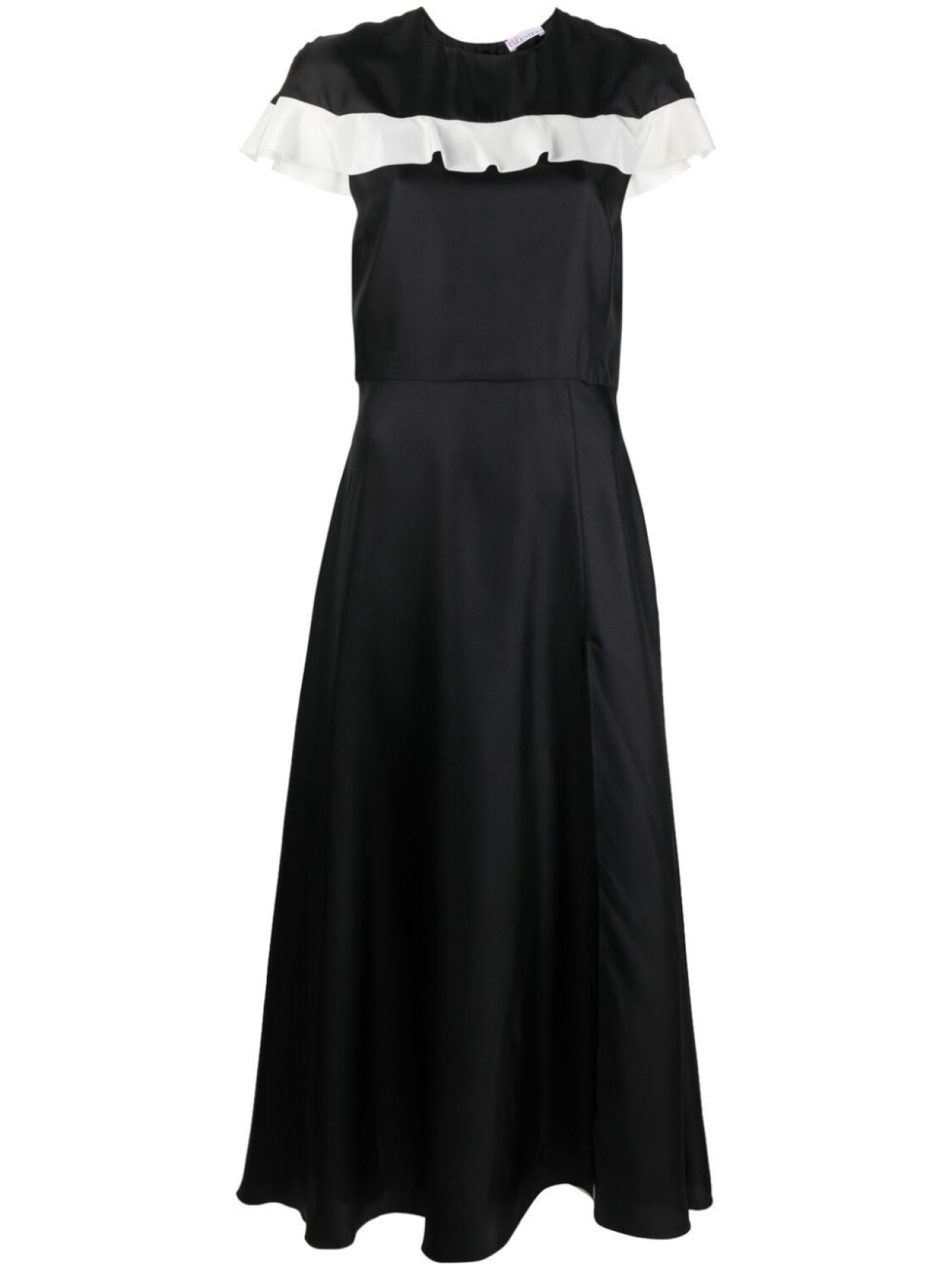 

RED Valentino шелковое платье с оборками, черный